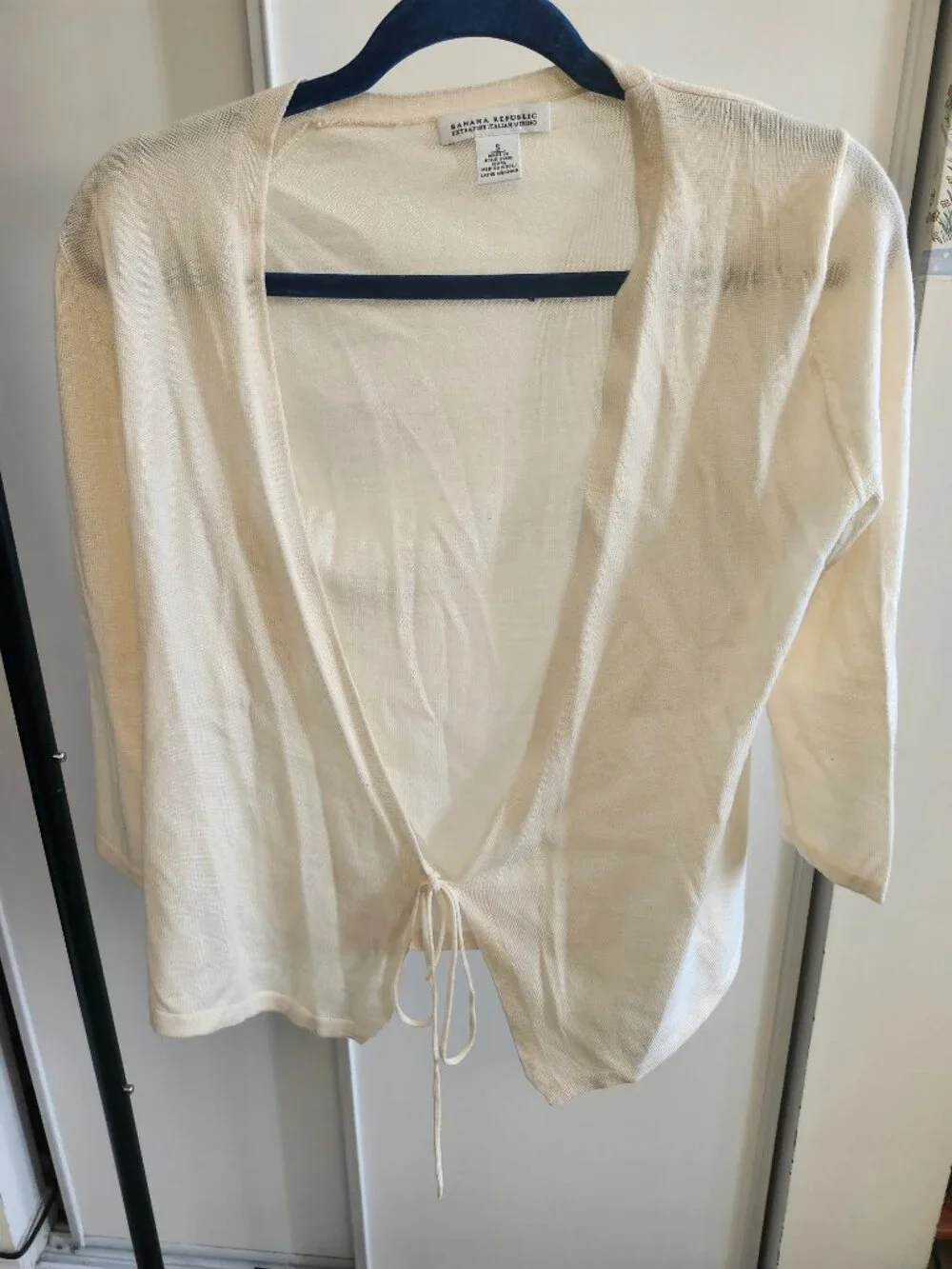 BANANA REPUBLIC CARDIGAN  CREAM SIZE S - Picture 4 of 5